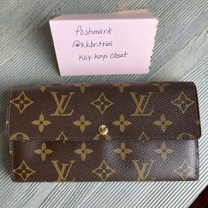 *AUTHENTIC* Louis Vuitton Monogram Portefeuille Sarah Wallet